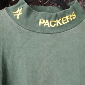 Vintage Pro Line Maxit Men's Green Bay Packers Mock Turtleneck Shirt Medium